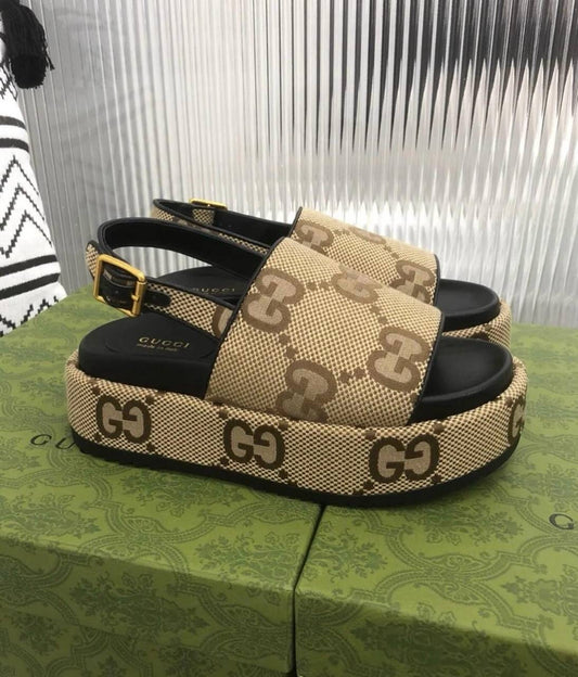 GUCCI GG Platform Sandals