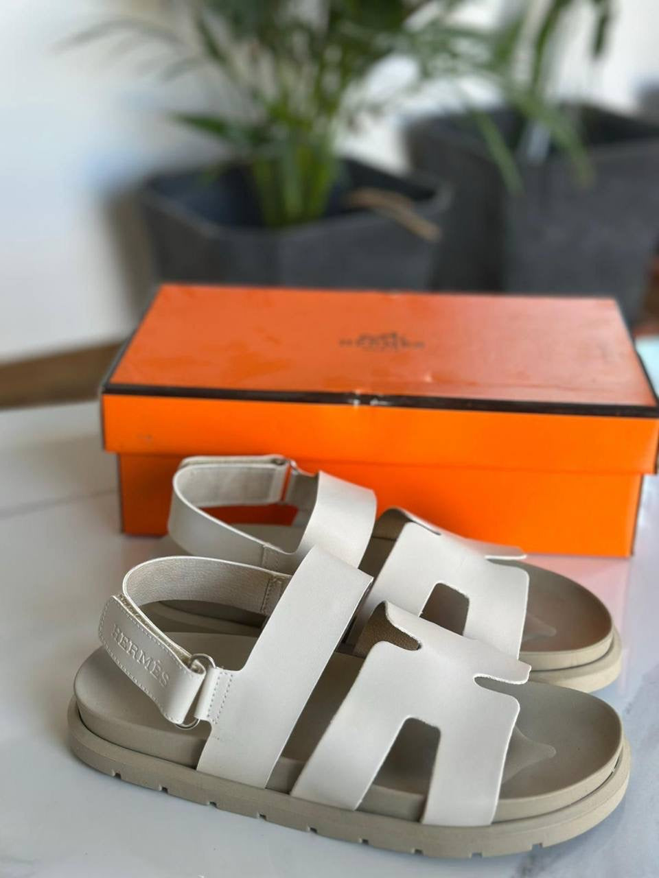 Hermès Croco Sandals