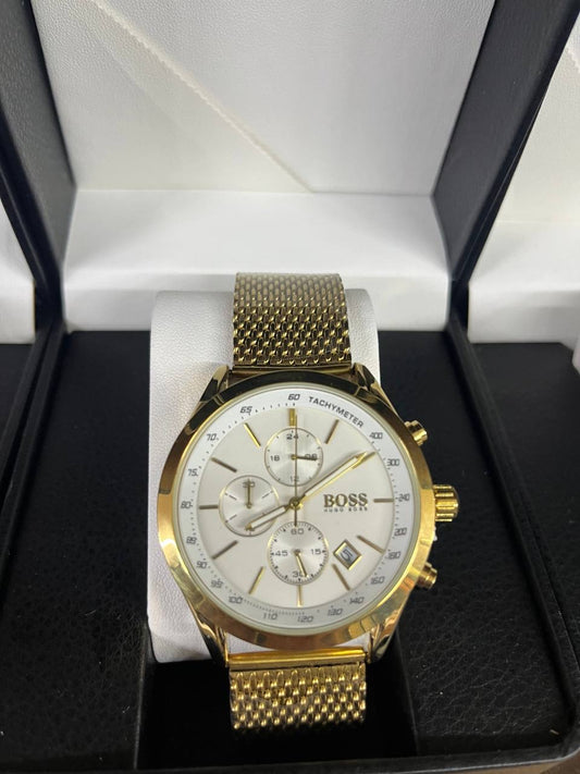 Hugo Boss Gold Mesh Chronograph Watch