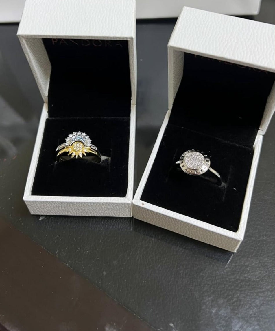 Pandora Sun & Moon Ring Set
